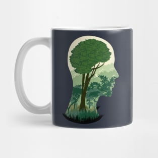 human brain tree Mug